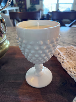 White Hobnail Candle