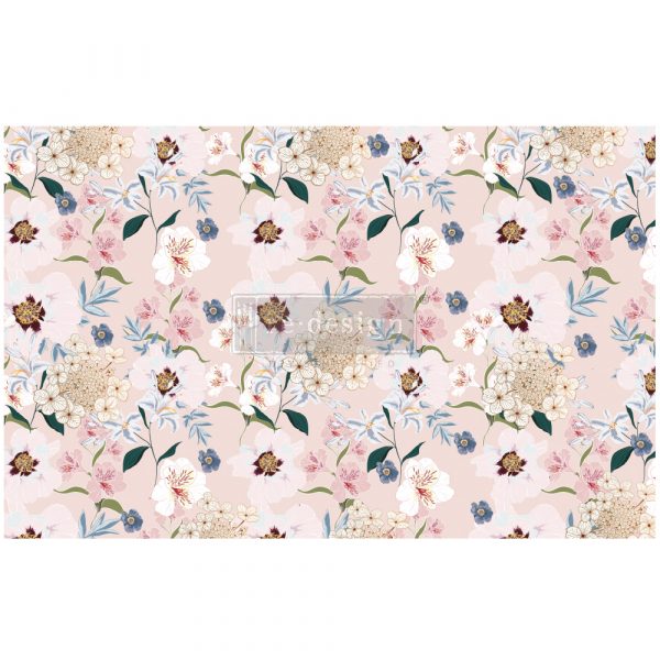Blush Floral Decoupage Tissue Paper