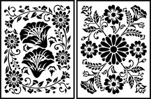 Folklorico Flora Stencil ~ 2 Designs! - Twist My Armoire