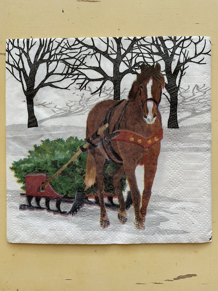 Holiday Horse Napkin