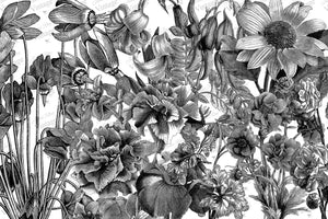 Black & White Floral Decoupage Paper