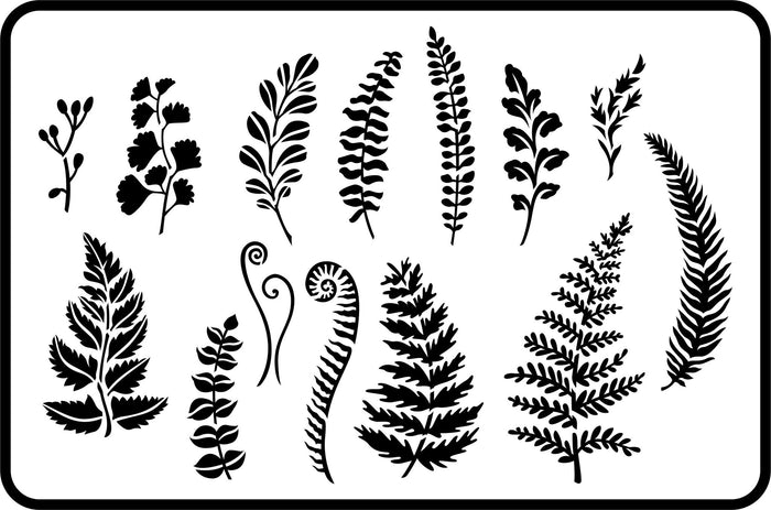 Ferns and Greenery Stencil